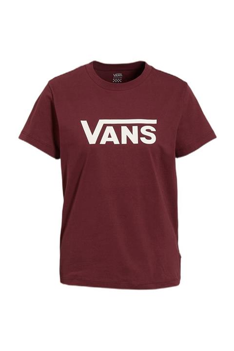 تی شرت قرمز یقه گرد طرح چاپی مدل ساده آستین کوتاه مردانه ونس Vans (ساخت آمریکا)